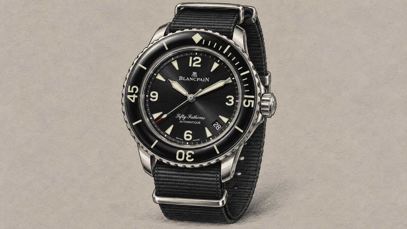 Illustration of the Blancpain 5010 1130 NABA.