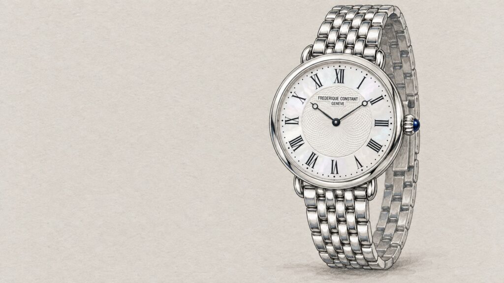 Editorial illustration of Frederique Constant FC-200MPW2AR6B