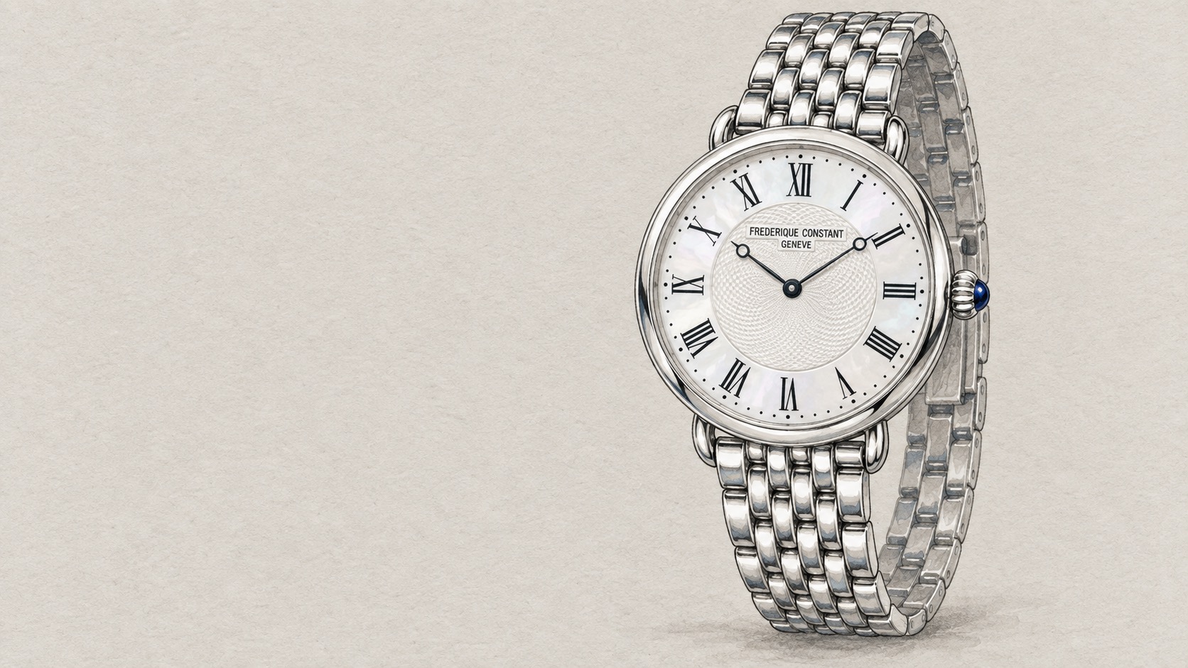 Editorial illustration of Frederique Constant FC-200MPW2AR6B