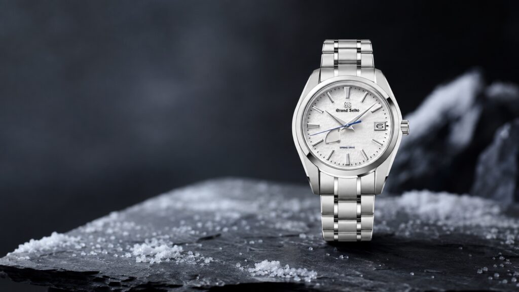 Grand Seiko SBGA211 Snowflake in an AI-composed editorial setting