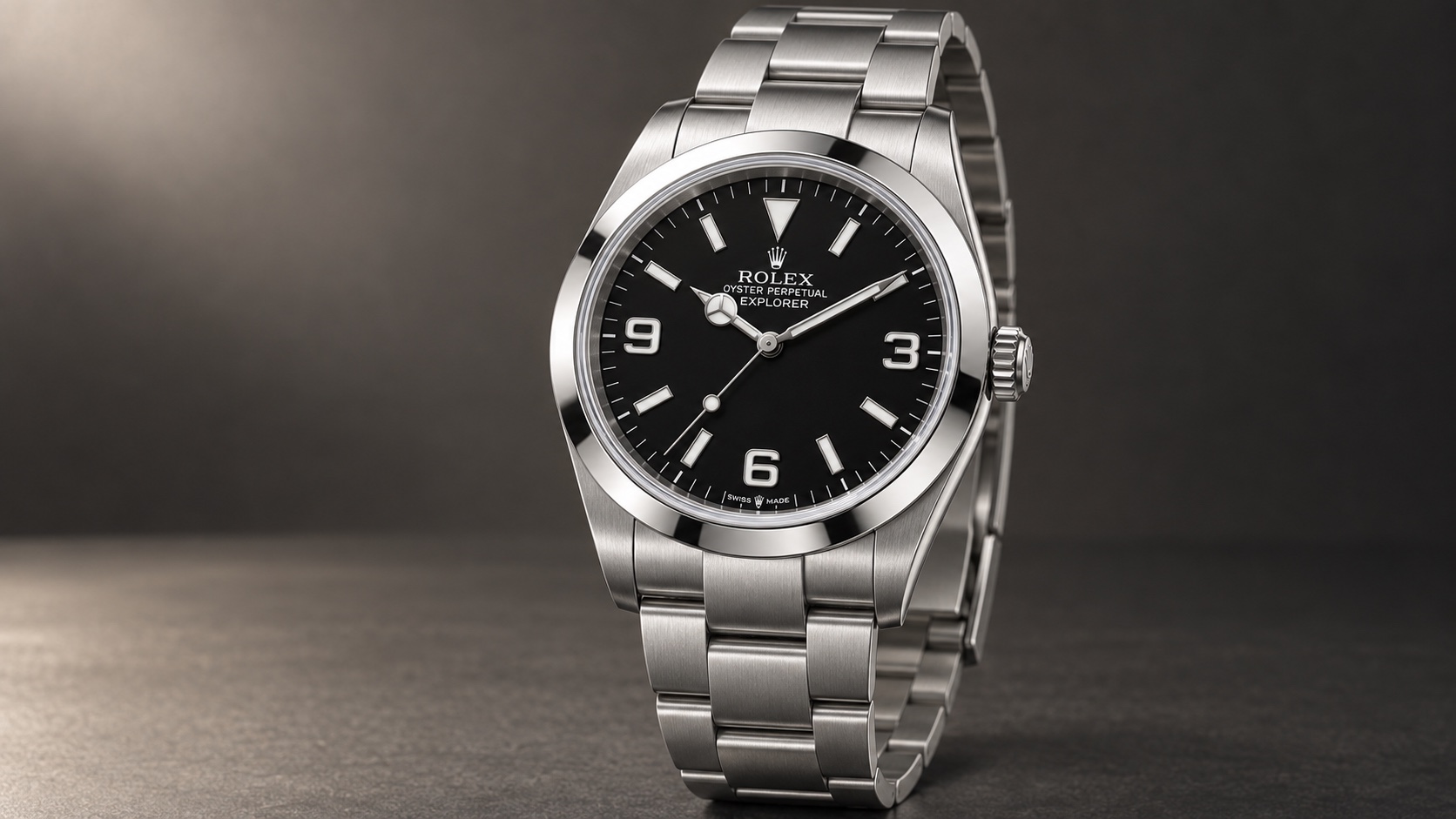 Illustration of the Rolex Explorer 36 reference 124270-0001.