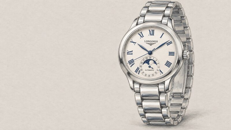 Editorial illustration of Longines L8.126.4.71.6