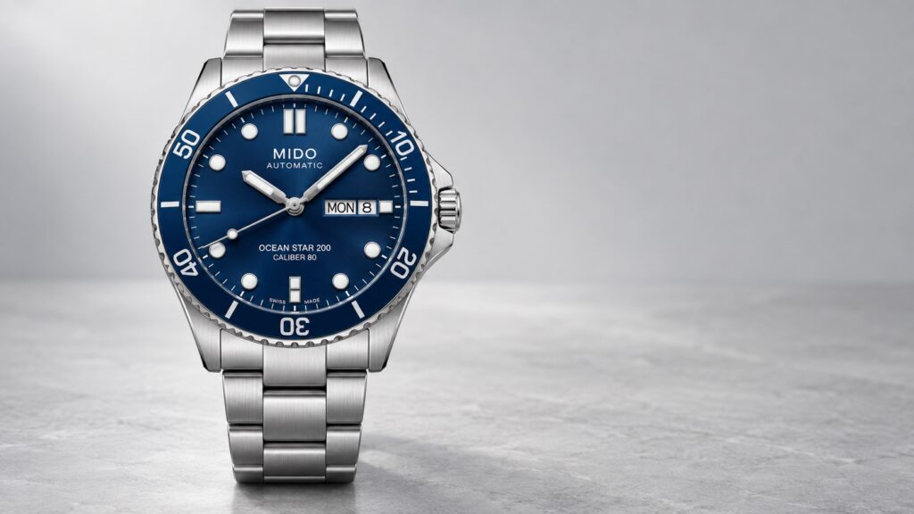 Illustration of the Mido Ocean Star 200 41mm, reference M026.930.11.041.00.