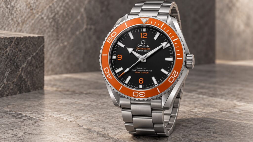 Illustration of the Omega Planet Ocean 600M 42 reference 217.30.42.21.01.003 fourth generation.