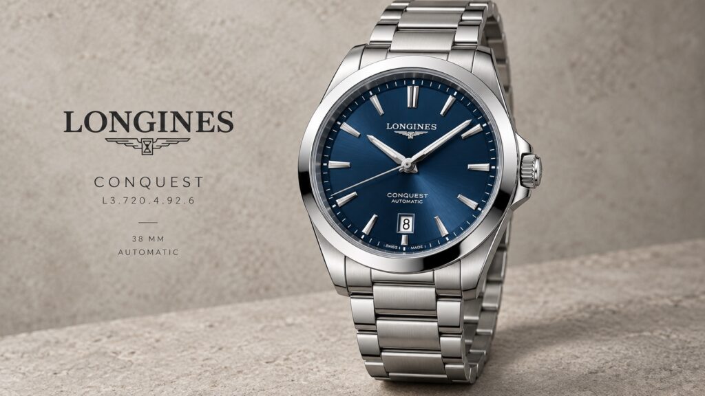 Illustration of the Longines Conquest 38mm, reference L3.720.4.92.6.