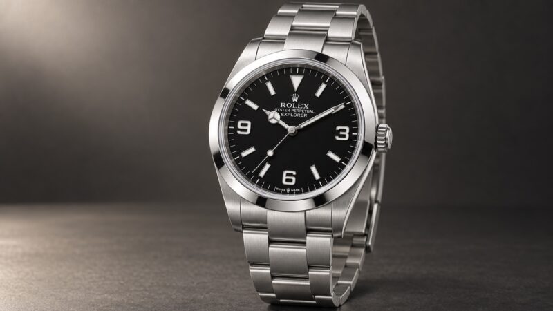 Illustration of the Rolex Explorer 36 reference 124270-0001.