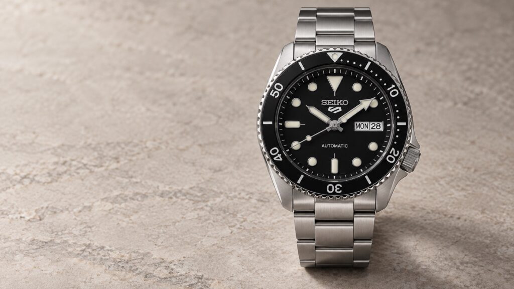 Illustration of the Seiko 5 Sports SRPK29, reference SRPK29K1.